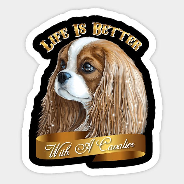 Cavalier King Charles Spaniel Sticker by SperkerFulis